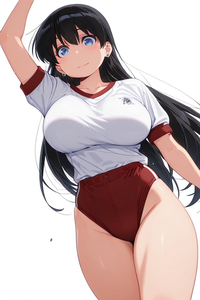 Action JUMP Bustling breasts,  tight buruma,  Nagi Arato on Tensor.Art