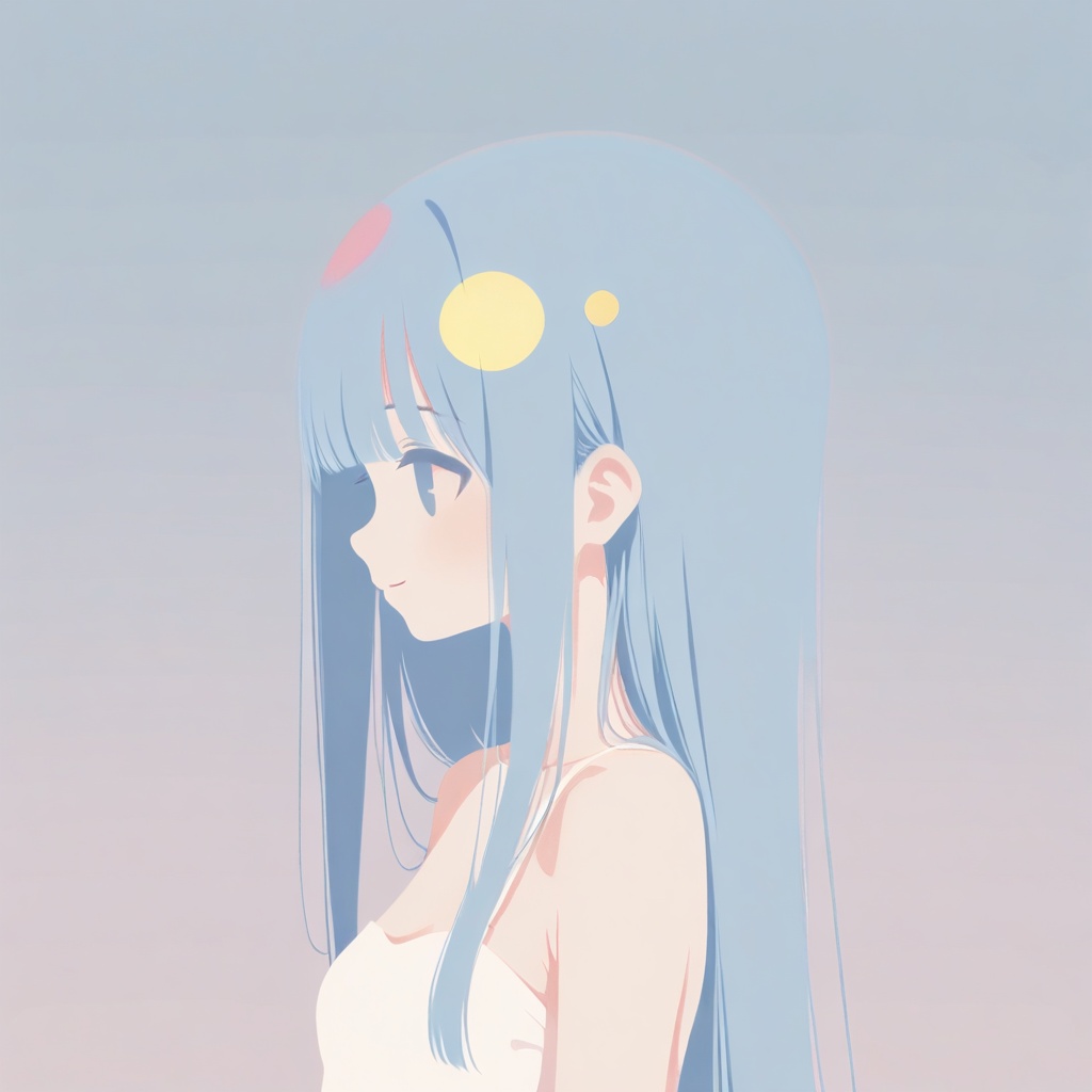 (cute girl,  minimalism,  minimalist on Tensor.Art