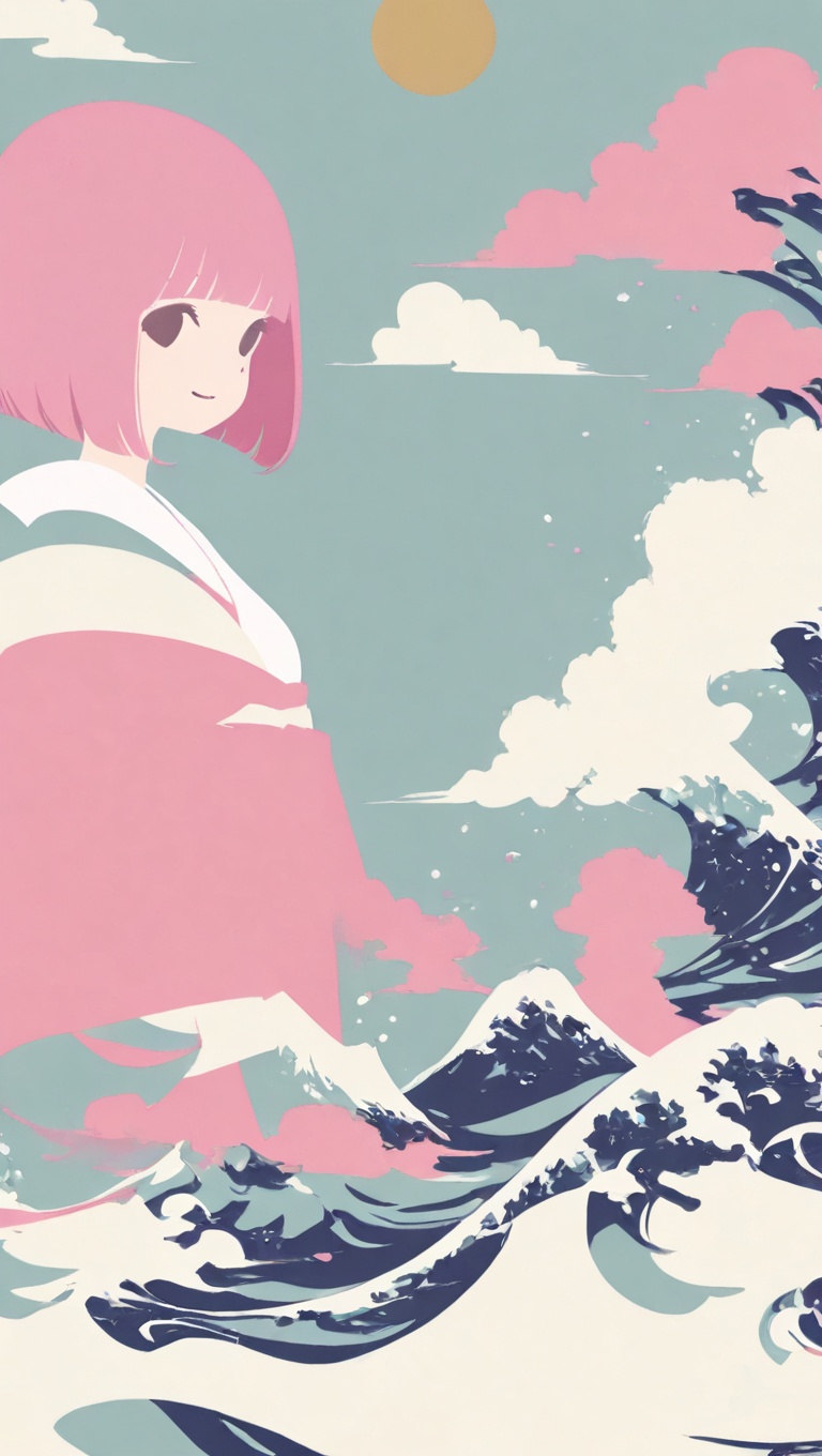 (cute girl,  minimalism,  minimalist on Tensor.Art