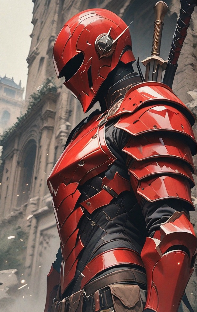 hunter,  solo leveling,  red armor on Tensor.Art
