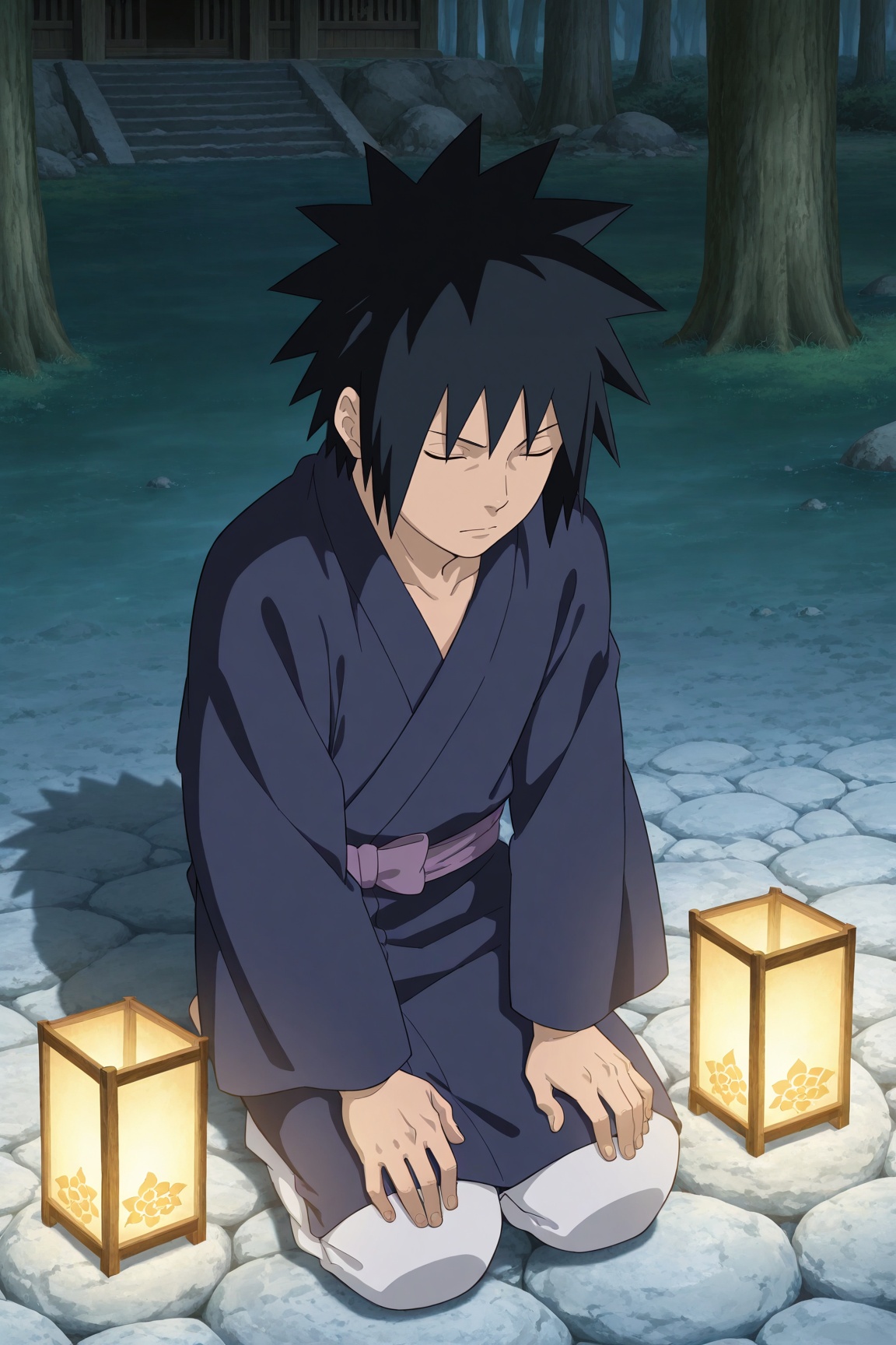 madara uchiha,  black hair,  black eyes on Tensor.Art