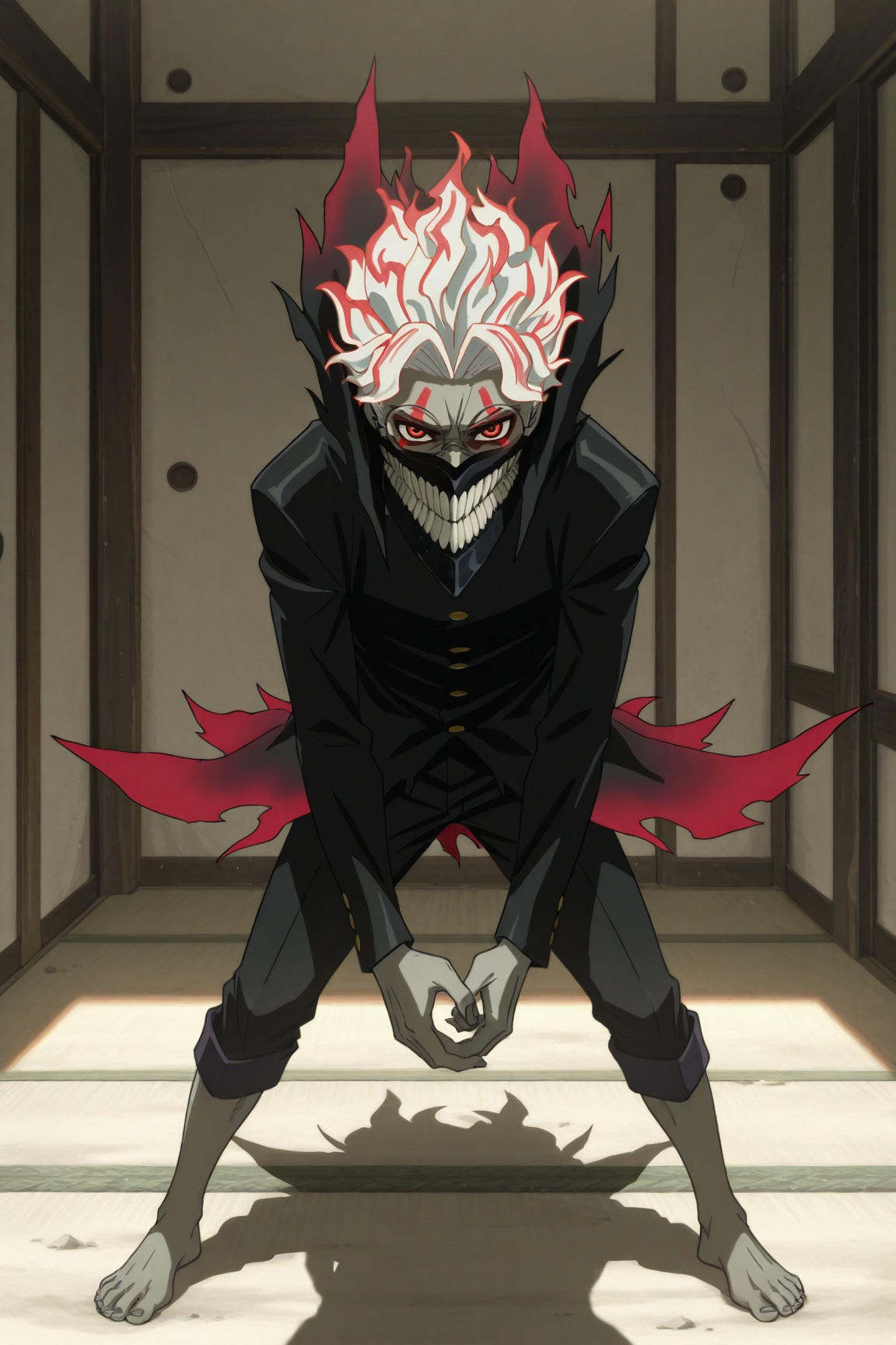 okarun,  grey hair,  streaked hair by 25kkai on Tensor.Art