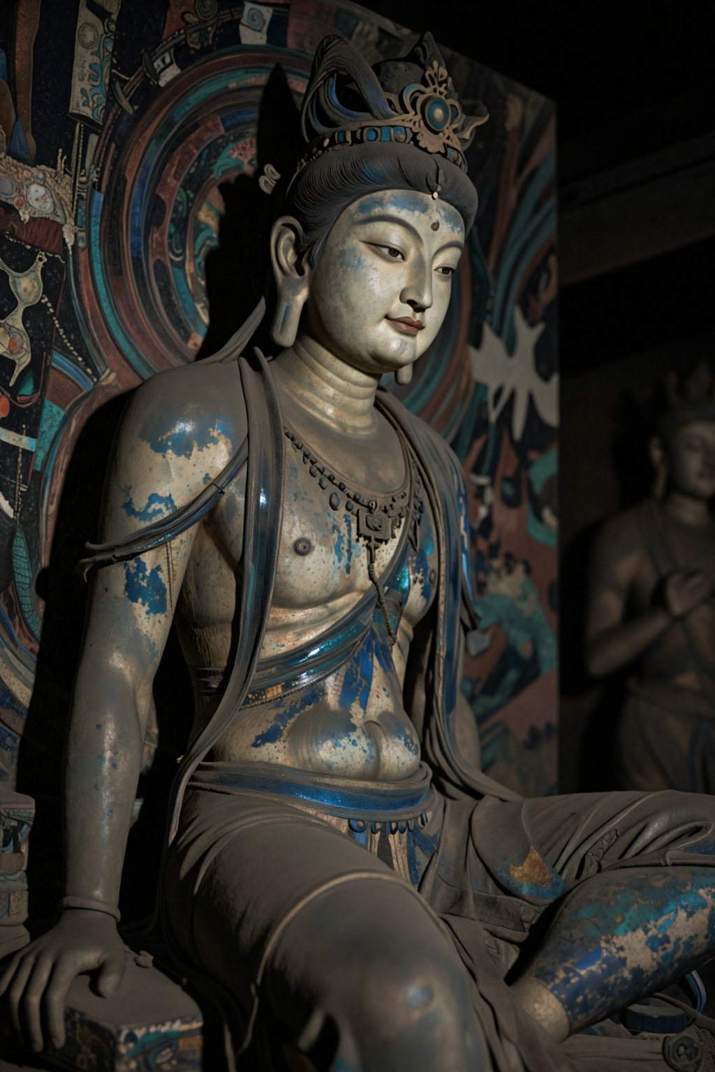 写实风格,  从侧面拍摄,  山西壁画风格雕塑 on Tensor.Art