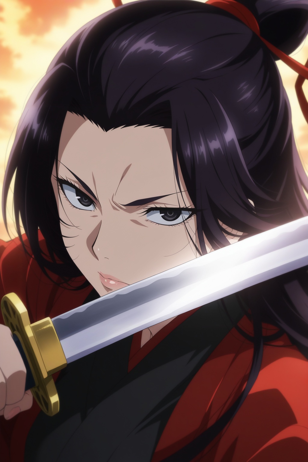 (anime coloring,  anime screencap),  mature female by Nenel_SSJBlue on Tensor.Art