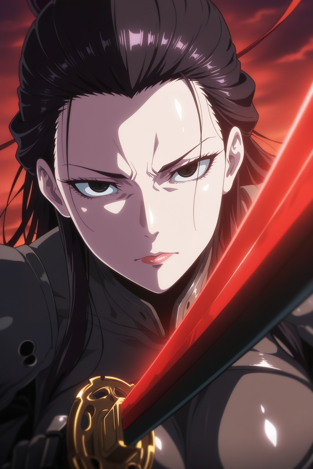 (anime coloring,  anime screencap),  mature female on Tensor.Art