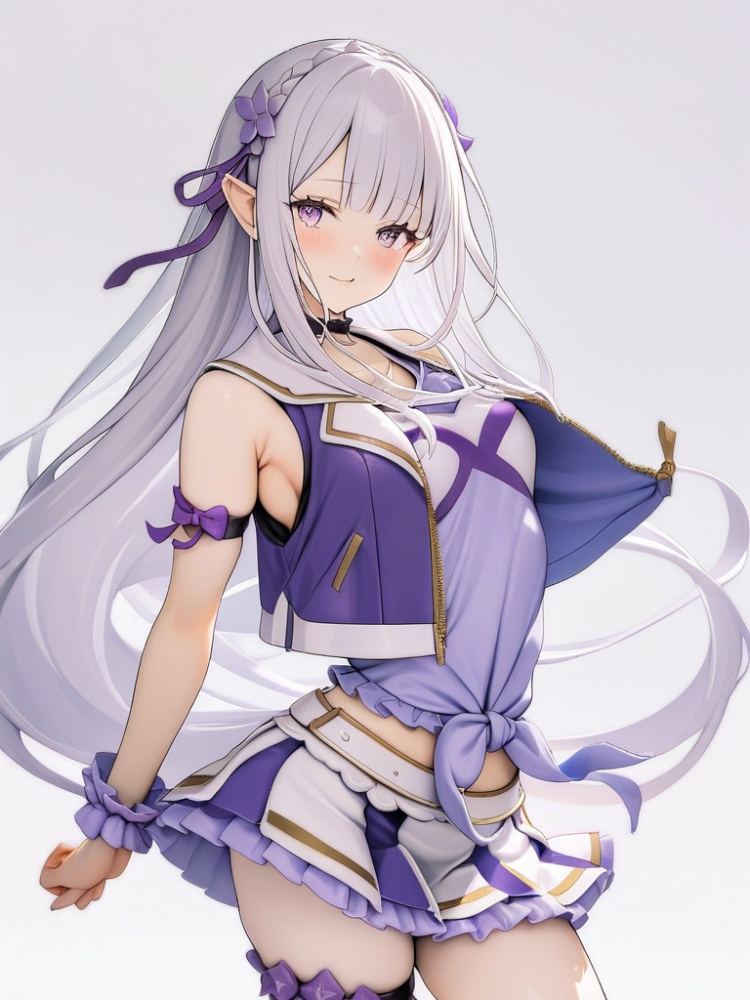 Emilia \re:zero\ - Cheerleader Outfit V2 by user_772693118226257023 on Tensor.Art