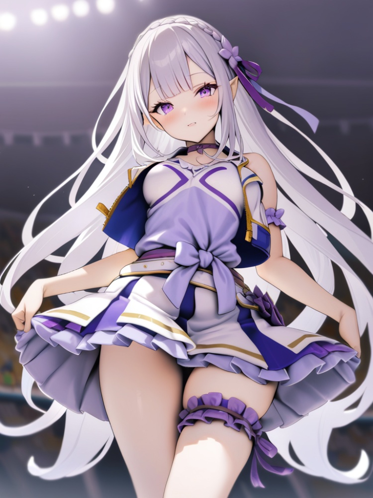 Emilia \re:zero\ - Cheerleader Outfit V2 by user_772693118226257023 on Tensor.Art