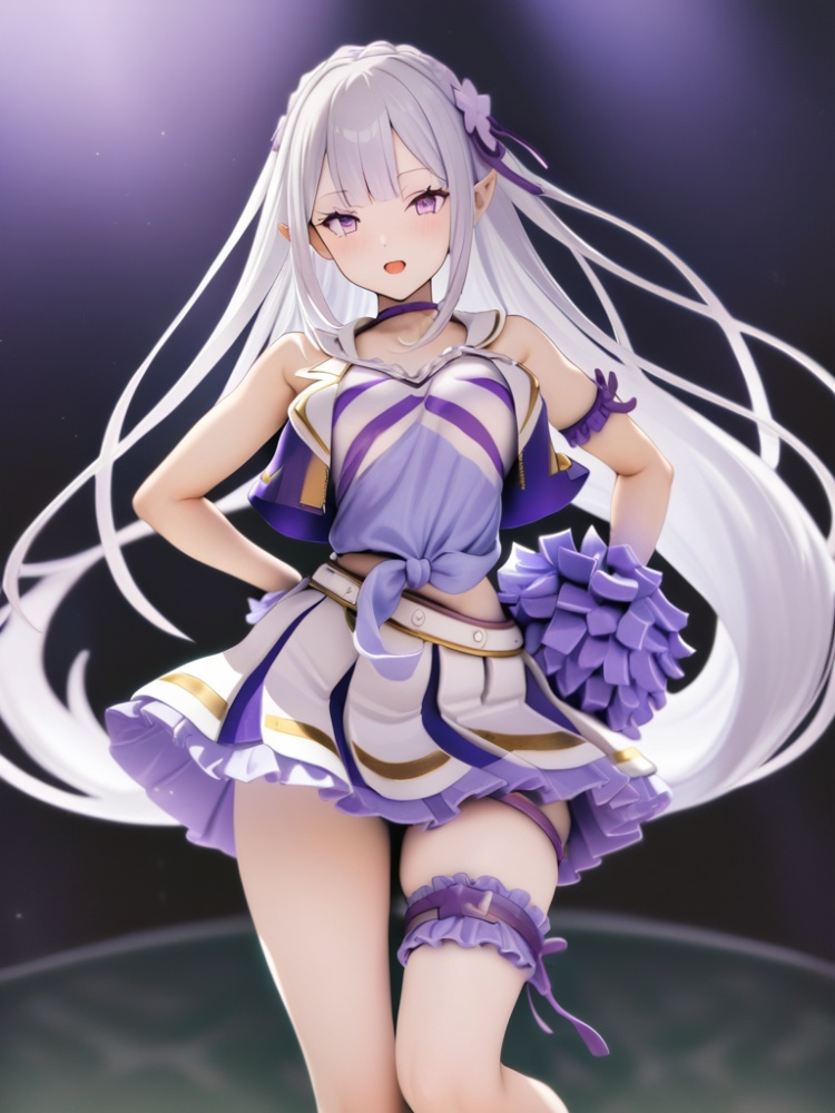 Emilia \re:zero\ - Cheerleader Outfit V2 by user_772693118226257023 on Tensor.Art