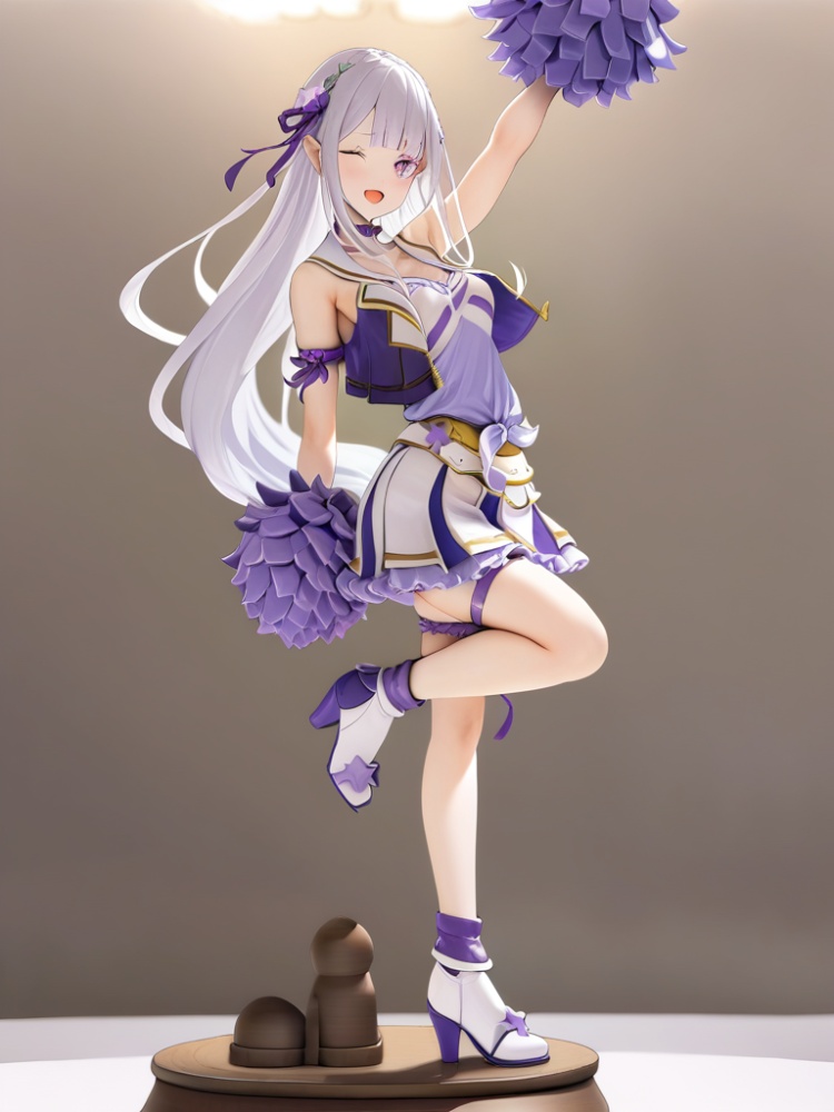 Emilia \re:zero\ - Cheerleader Outfit V2 by user_772693118226257023 on Tensor.Art