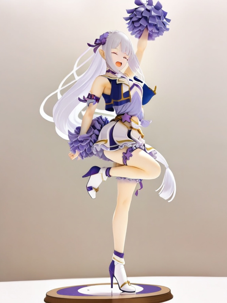 Emilia \re:zero\ - Cheerleader Outfit V2 by user_772693118226257023 on Tensor.Art