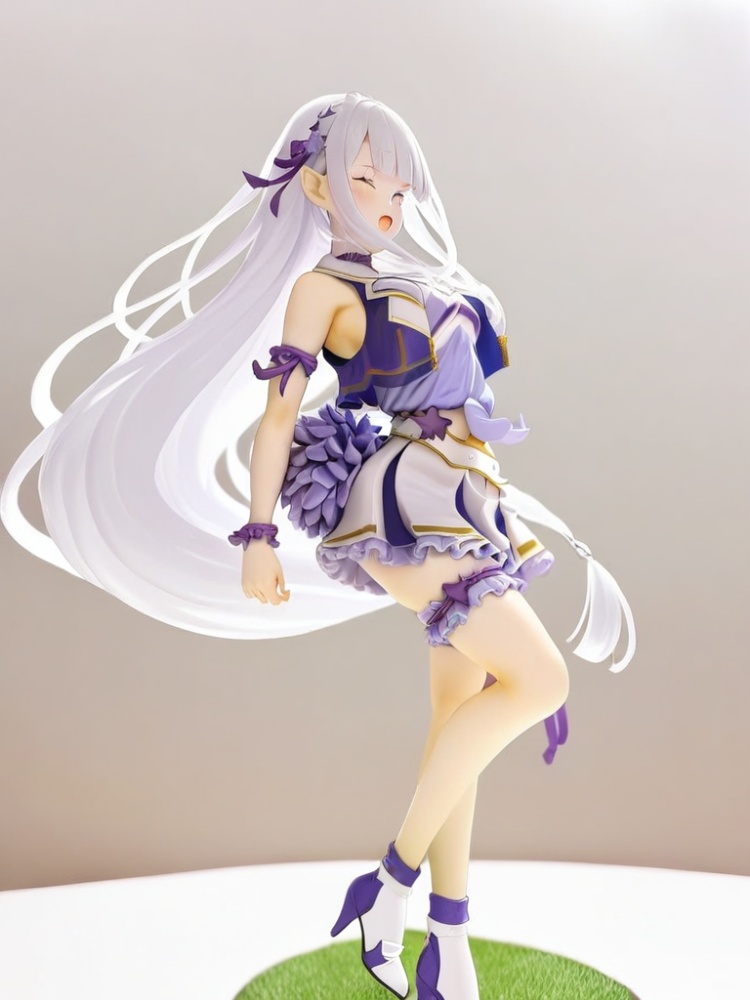 Emilia \re:zero\ - Cheerleader Outfit V2 by user_772693118226257023 on Tensor.Art