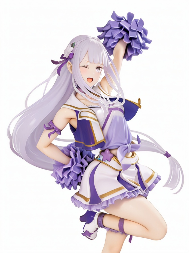 Emilia \re:zero\ - Cheerleader Outfit V2 by user_772693118226257023 on Tensor.Art