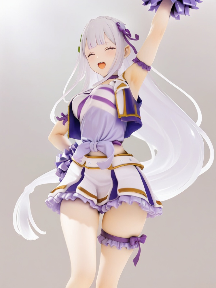 Emilia \re:zero\ - Cheerleader Outfit V2 by user_772693118226257023 on Tensor.Art