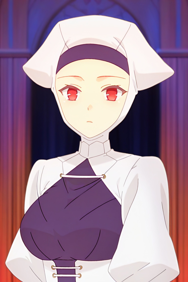nunsella,  1girl,  red eyes on Tensor.Art