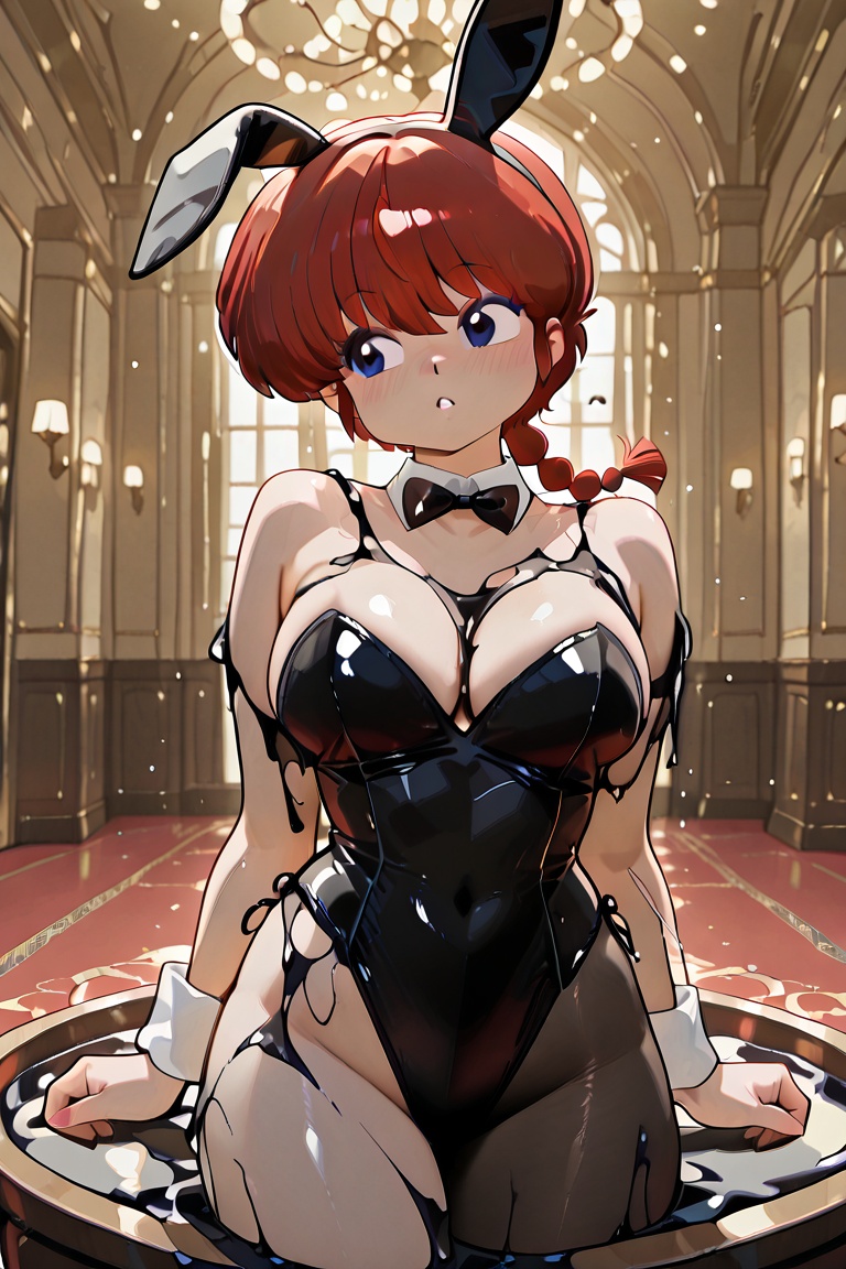 Ranma-chan,  Beautiful bunny girl,  (Dissolving clothing on Tensor.Art