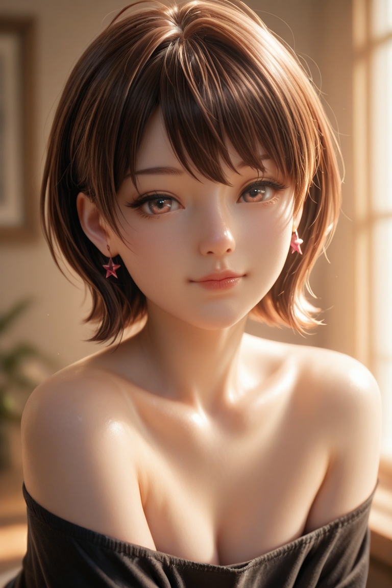 shirley-ace,  half body portrait,  off-shoulder top on Tensor.Art