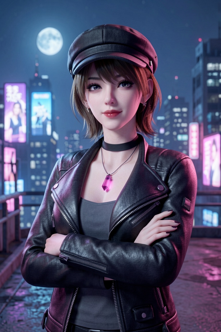 shirley-ace,  mid shot portrait,  newsboy cap slightly tilted on Tensor.Art