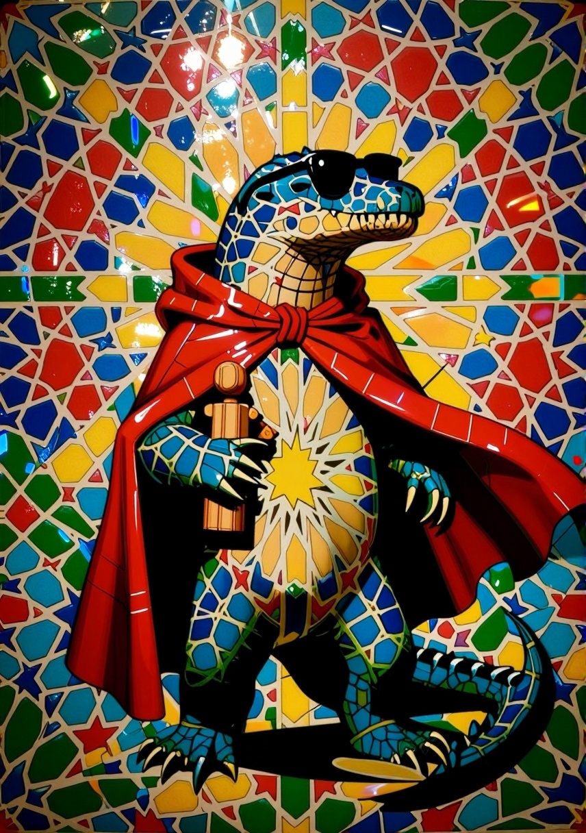 psychedelic colors,  Liquid Crystal Polymer and Ultra-Thin Alloy,  Portrait on Tensor.Art