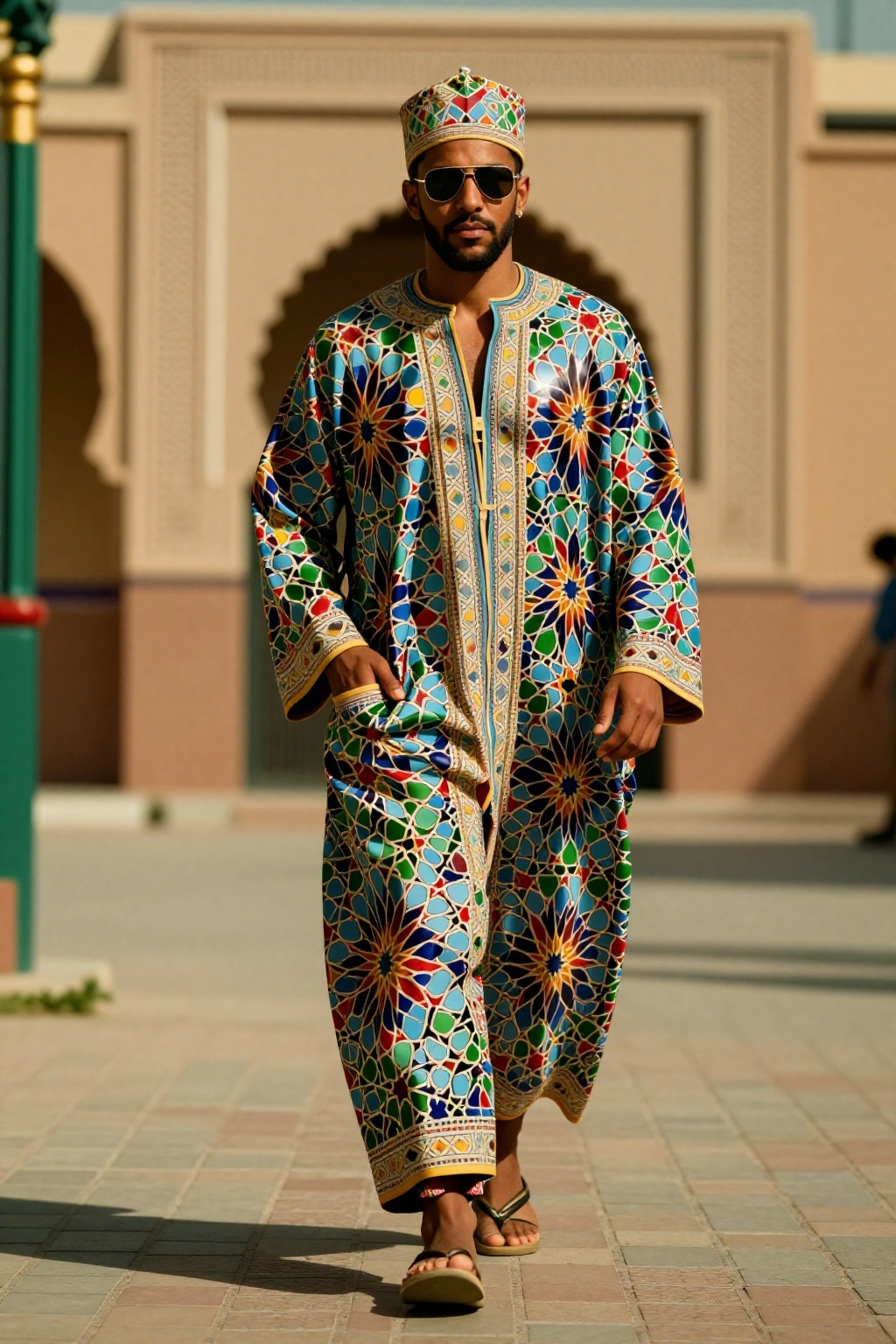 Bard walking hand in poket,  looking at the viewer,  traditional attire on Tensor.Art