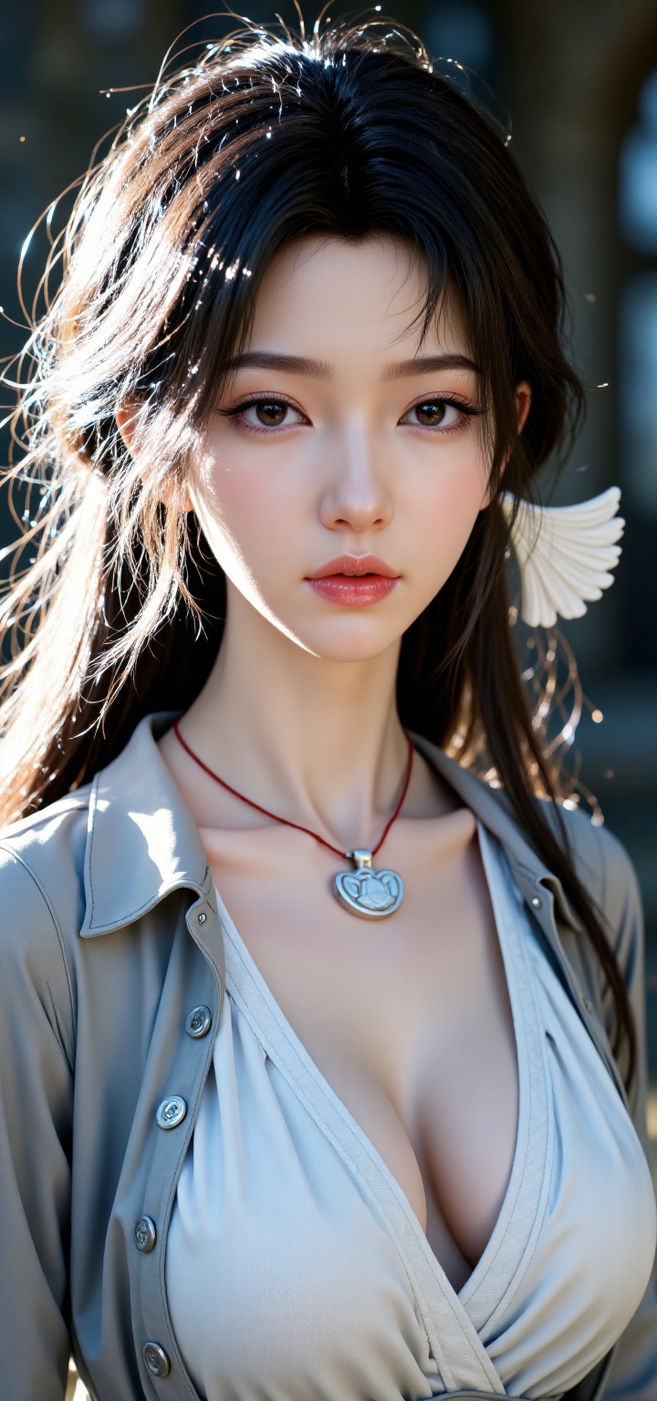 1 girl, Songyu _.Live photography. Live photography. full body photo,
Beauty, skin of a 16-year-old girl, AI-free, highly visually impactful and exquisite wallpaper style, skin as white and delicate as porcelain, no signs of AI synthesis, huge breasts with clear contours, yongchigirl01,micro bikini,jcup,Realistic Skin,,one piece,(gray shirt:1.3),1girl,solo,realistic,jewelry,necklace,brown hair,breasts,brown eyes,(cleavage:1.5),earrings,lips,simple background,looking at viewer,big breasts,long hair,plunging_neckline,

makeup,fashion model,picture-perfect face,flowing hair,shiny skin,full body,(Shooting background board,photostudio),(simple),(masterpiece, top quality),master piece,professional artwork,famous artwork,(realistic,photorealistic:1.37),HDR,UHD,8K,ultra realistic 8k cg,8K,32k,HD,