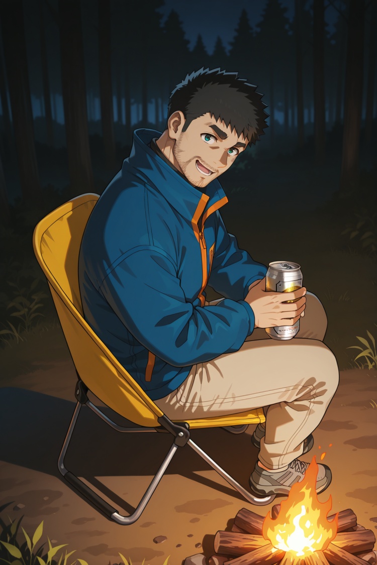 Gen Kinokura - Solo Camping for Two by Rexartt on Tensor.Art