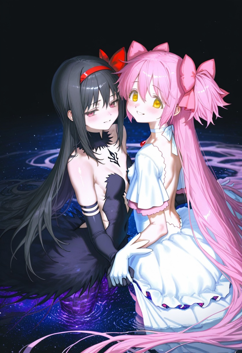 2girls,  multiple girls,  akemi homura on Tensor.Art