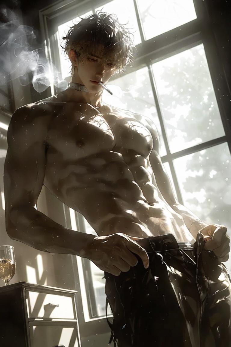 1 male,  solo,  (blue eyes) on Tensor.Art
