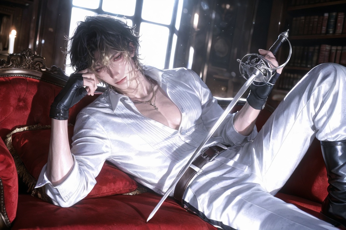 1 male,  solo,  (blue eyes) on Tensor.Art