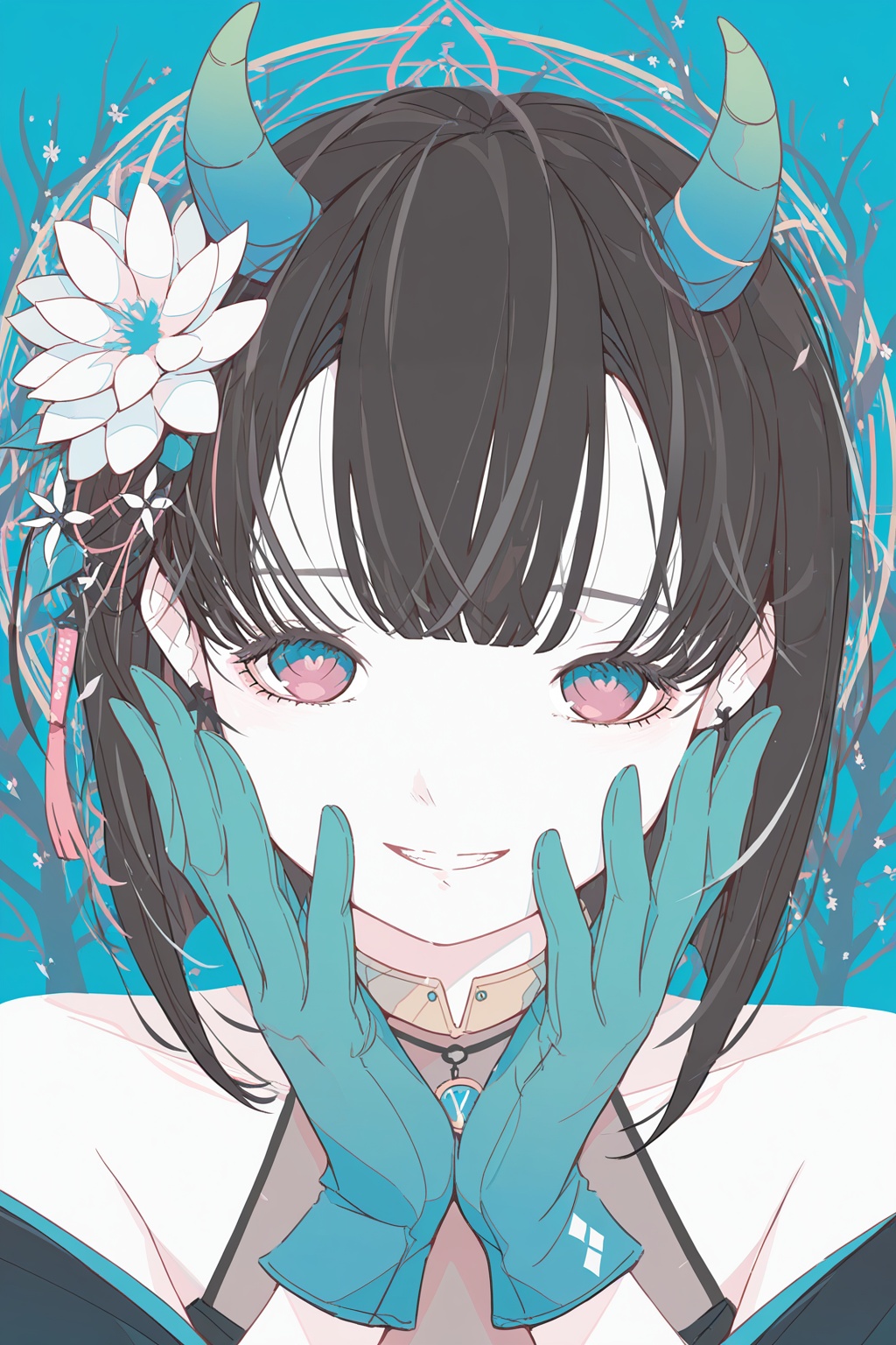 t1s1q,  1girl,  bare shoulders on Tensor.Art