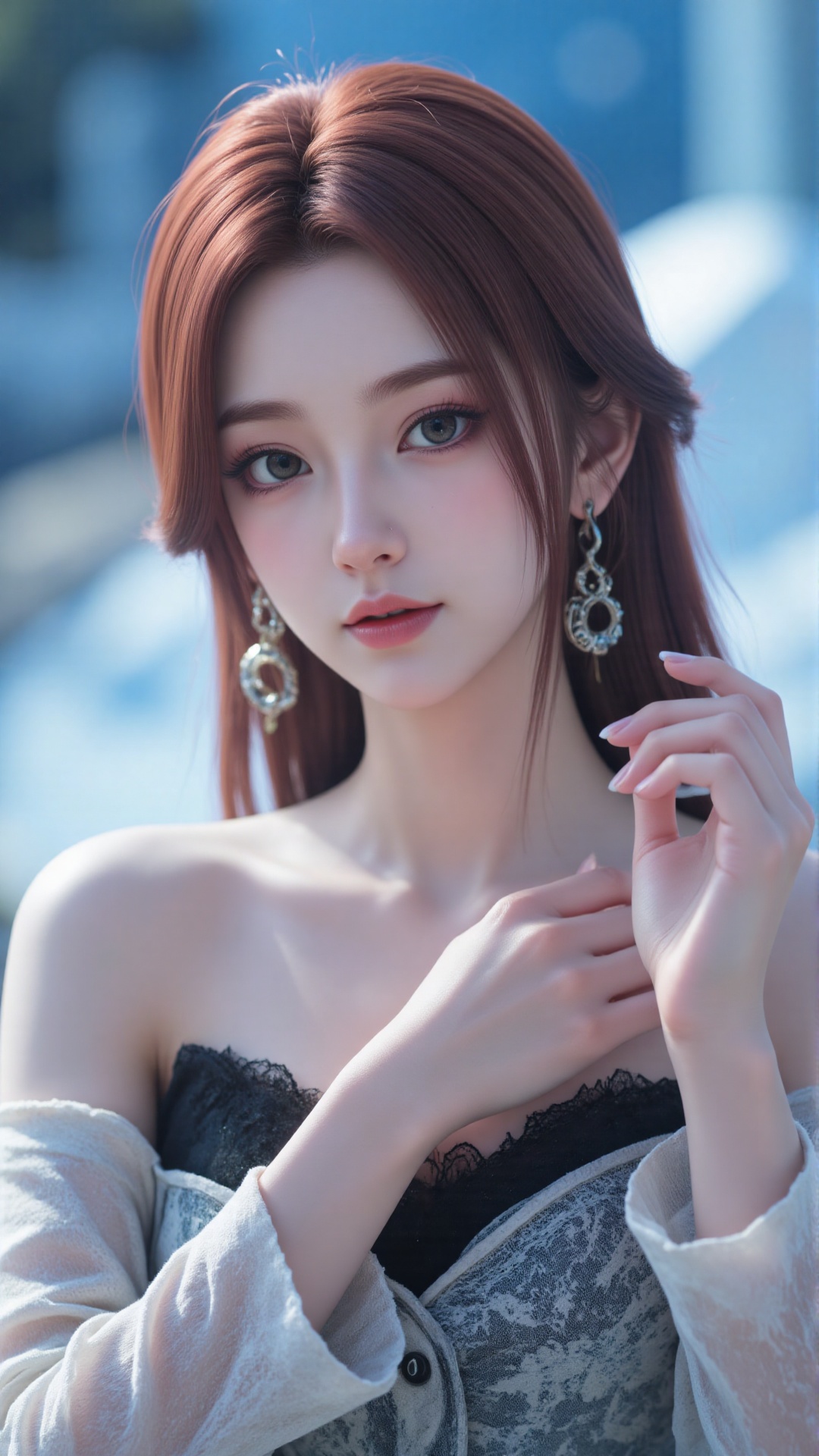 Very detailed face,  extremely detailed eyes and face,  blue eyes by Tim_Yi on Tensor.Art