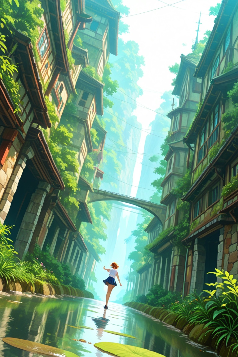 1girl,  dynamic pose,  scenery by MangSly on Tensor.Art