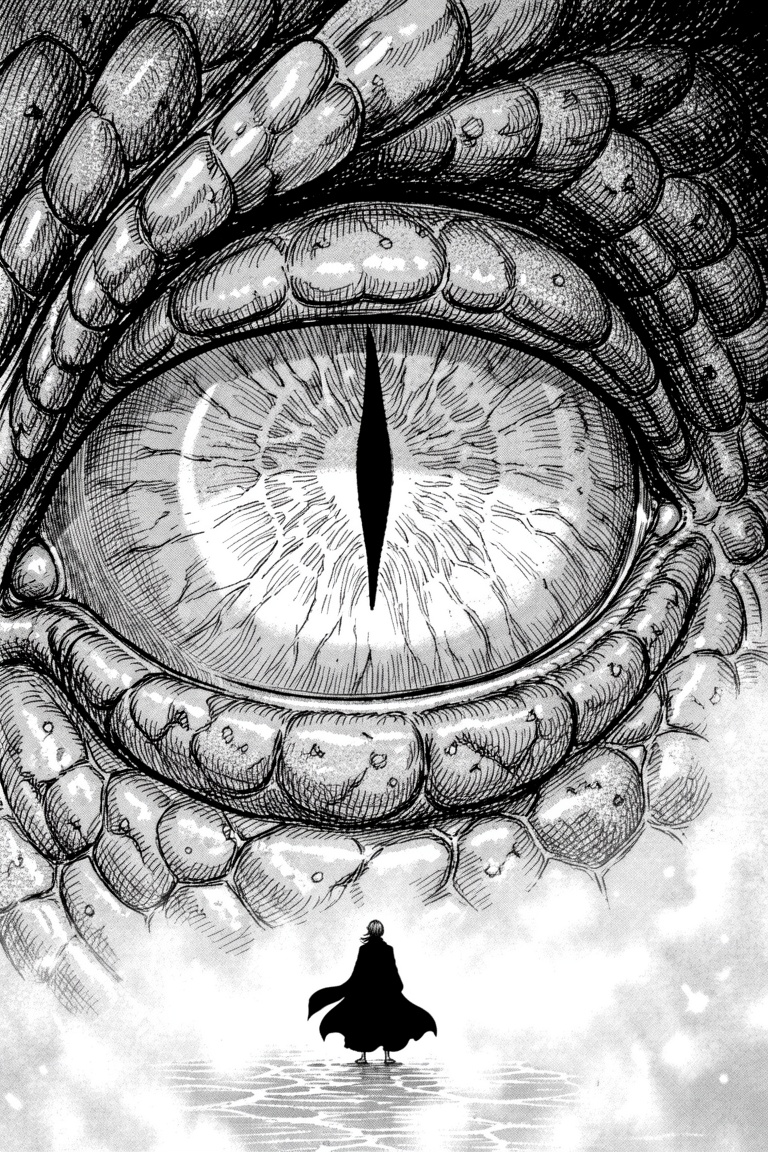 manga style image of a striking and surreal scene that combines elements of both the natural world and fantasy. Dominating...