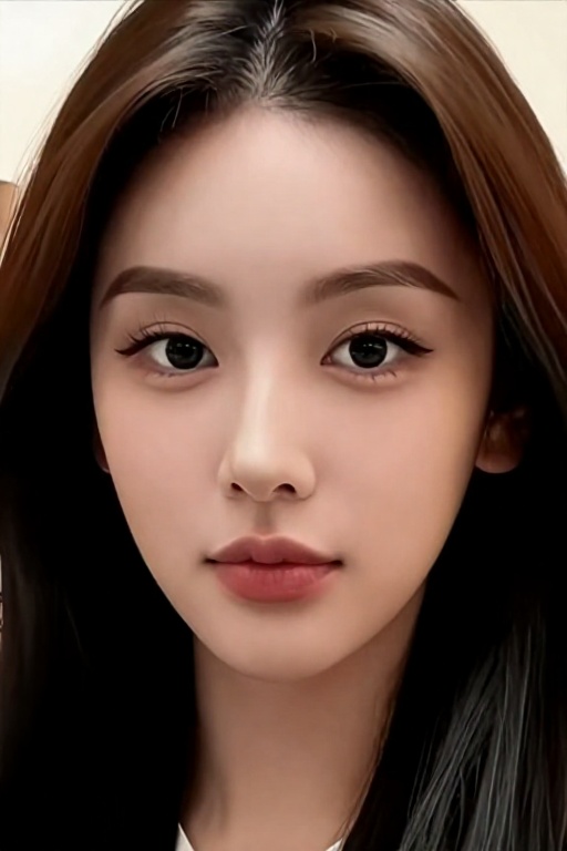 1girl solo looking at viewer smile brown hair black hair closed mouth black eyes lips portrait realistic on Tensor.Art