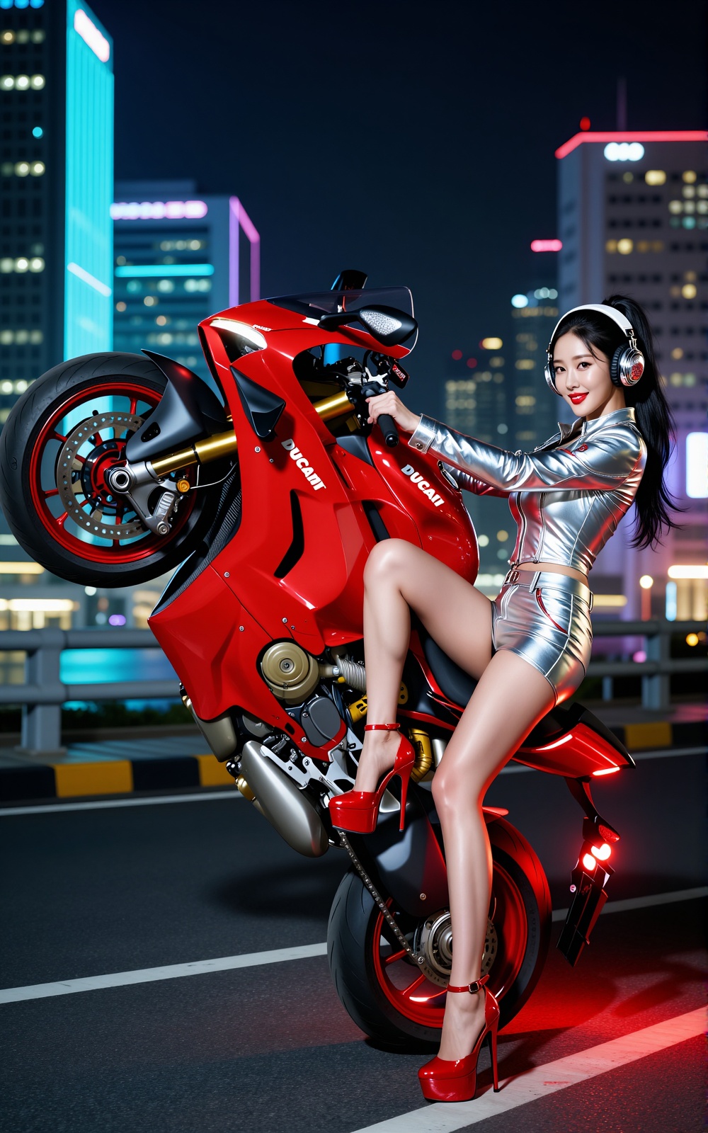 Image of a Korean woman Actual Photo: 2.0,  "A beautiful Korean woman boasting an hourglass figure,  round and voluptuous...