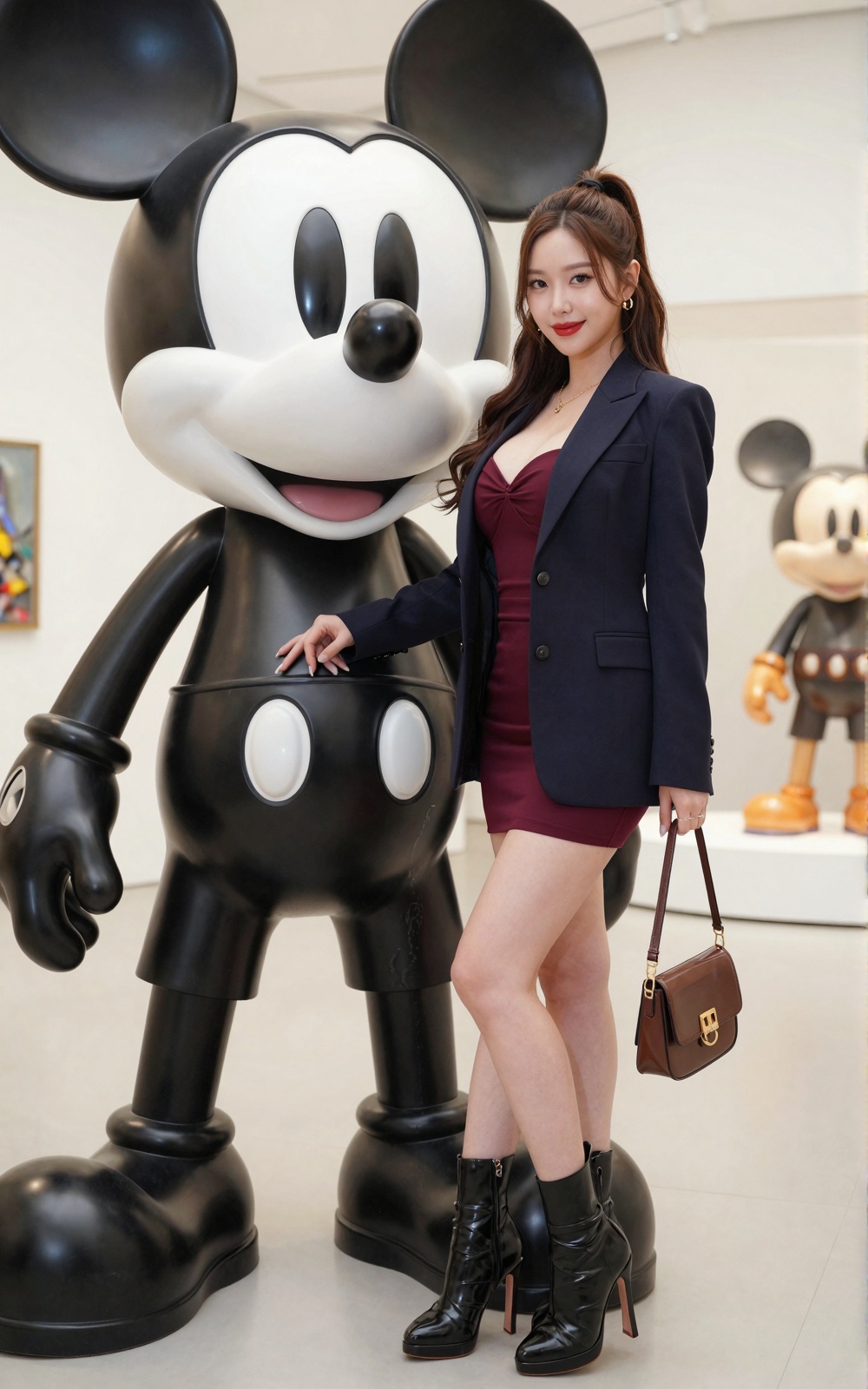 Image of a Korean woman Actual Photo: 2.0,  "A beautiful Korean woman boasting an hourglass figure,  round and voluptuous...