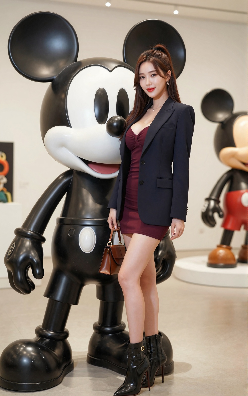 Image of a Korean woman Actual Photo: 2.0,  "A beautiful Korean woman boasting an hourglass figure,  round and voluptuous...