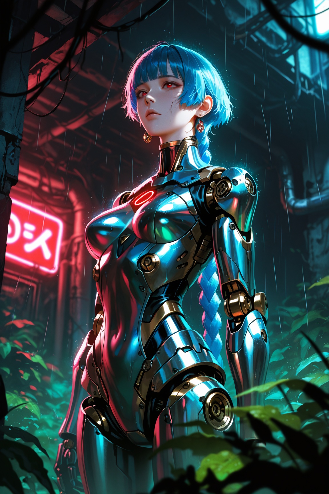 robot,  short hair,  bangs on Tensor.Art