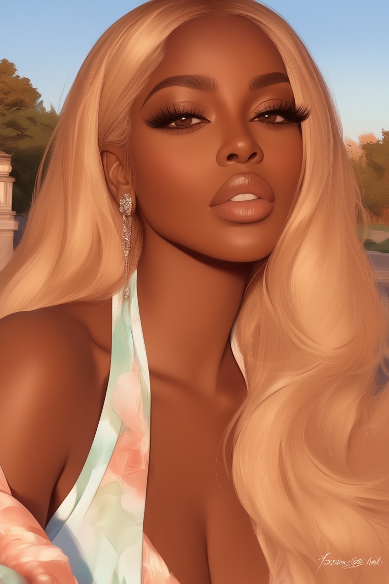 beautiful,  *****,  gorgeous African woman with dark skin tone on Tensor.Art