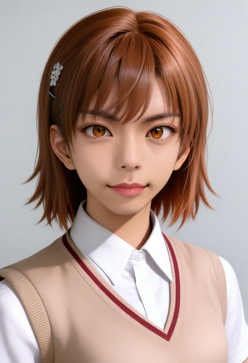 ikemen,  cosplay of misaka mikoto,  1girl by SF on Tensor.Art