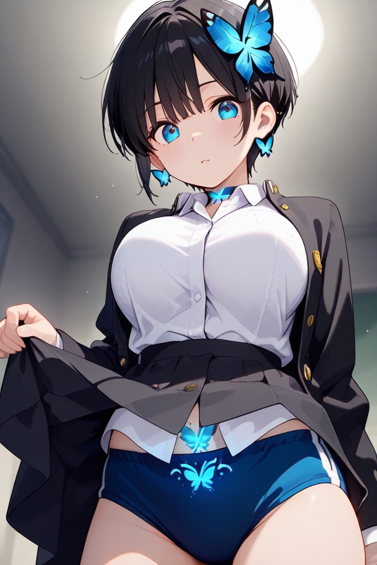 Lifted up & BURUMA,  Beautiful breasts,  full breasts on Tensor.Art
