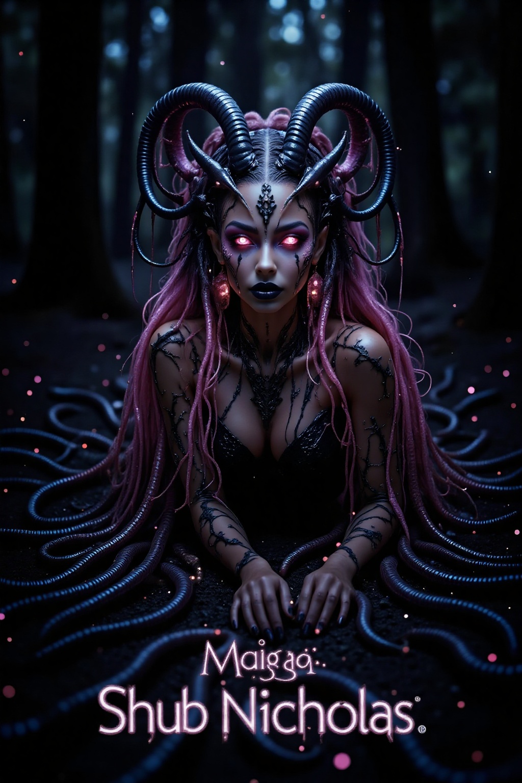 Top quality. Inspiration: Shub Nicholas,  the goddess of darkness and fertility. This image depicts Shub Nicholas,  the al...