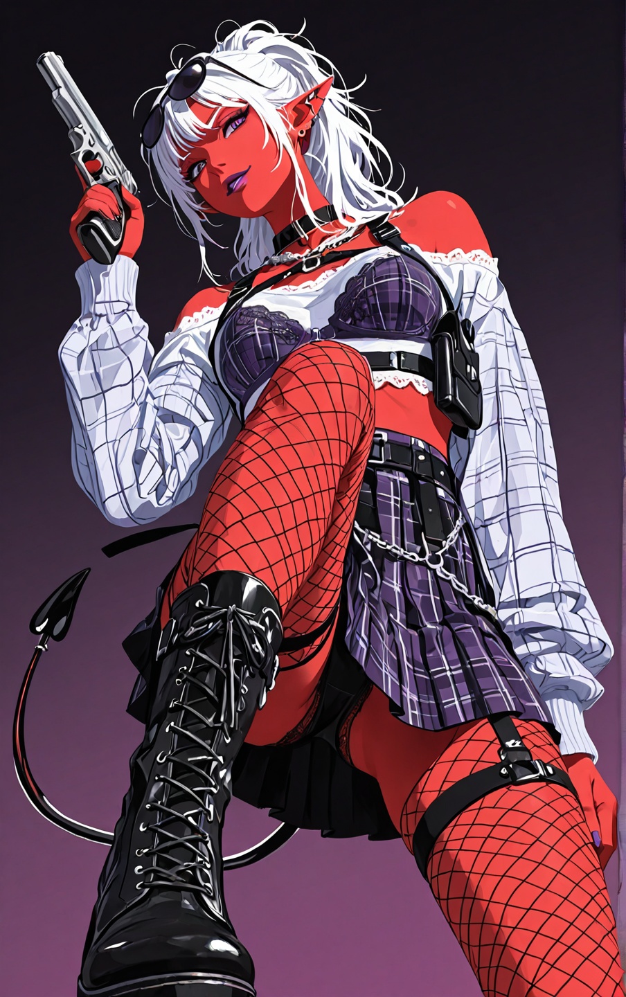 1girl,  solo,  dynamic foreshortened pose by Average Daily Enjoyer of Stuff on Tensor.Art