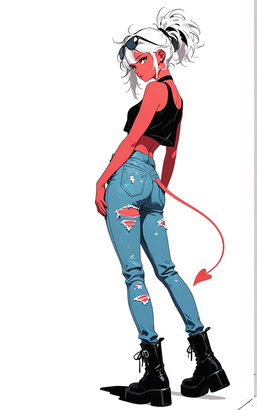 1girl,  solo,  from_behind_angle by Average Daily Enjoyer of Stuff on Tensor.Art