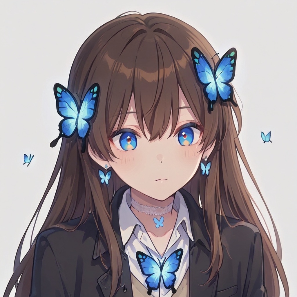 A Cute Cross-Dressing Boy,  blue cross earrings,  kiyoka_kun on Tensor.Art