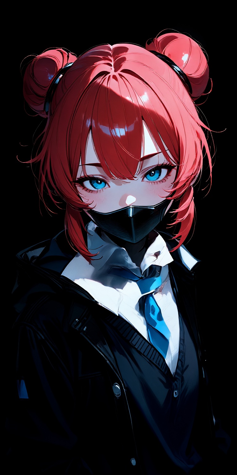djmIx-X-xIupb,  Maki blue archive,  A cinematic anime-style portrait of a young woman inspired by Maki from Blue Archive b...