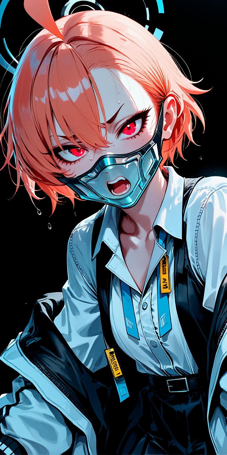 djmIx-X-xIupb,  Neru blue archive,  An ultra-aesthetic anime-style cinematic portrait of Neru from Blue Archive by DjM_2 o...