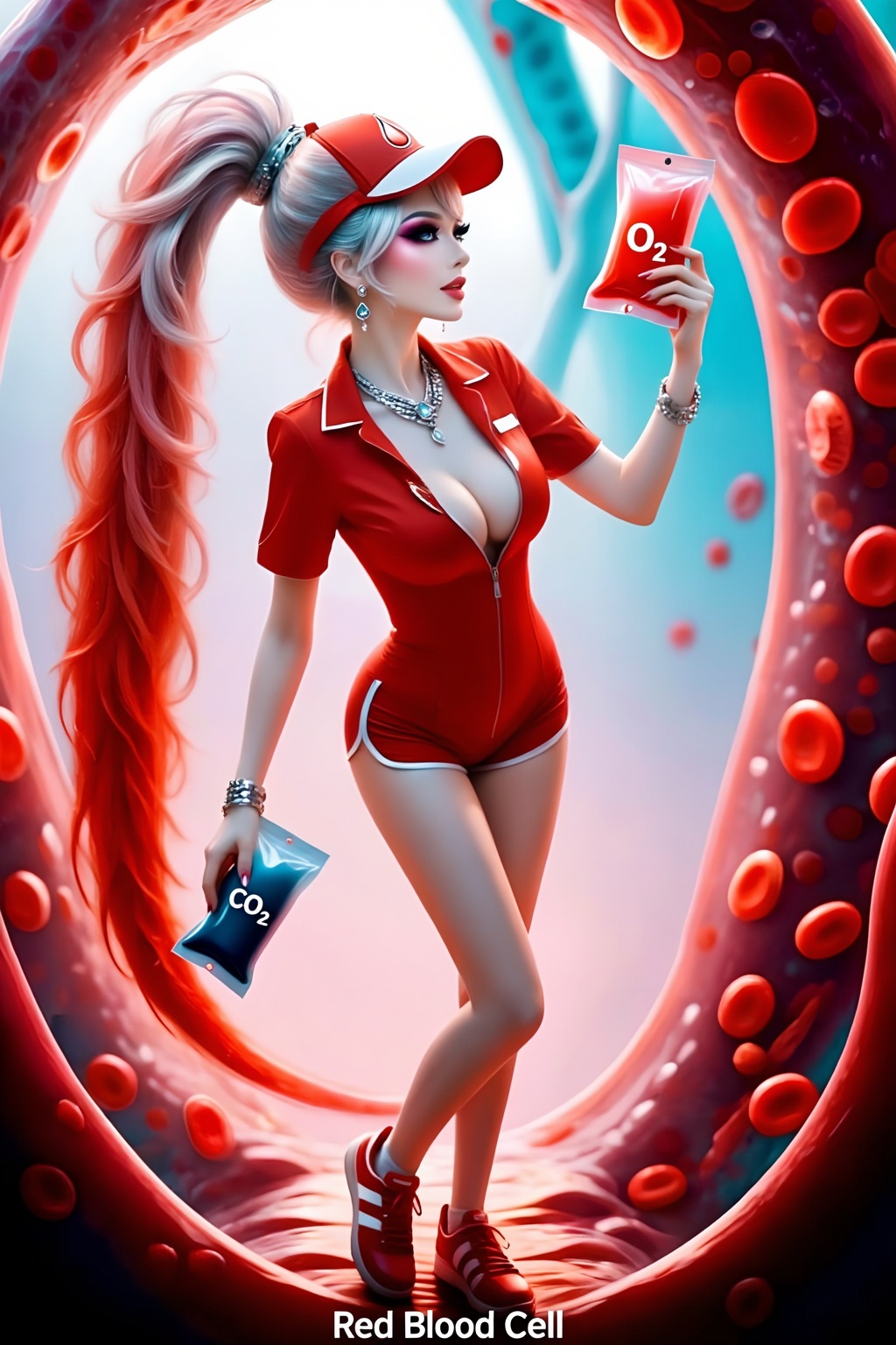 Superior quality,  ranked number one. Inspiration: Blood,  red blood cells on Tensor.Art
