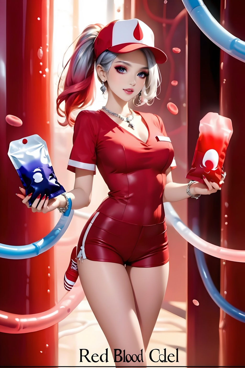 Superior quality,  ranked number one. Inspiration: Blood,  red blood cells on Tensor.Art