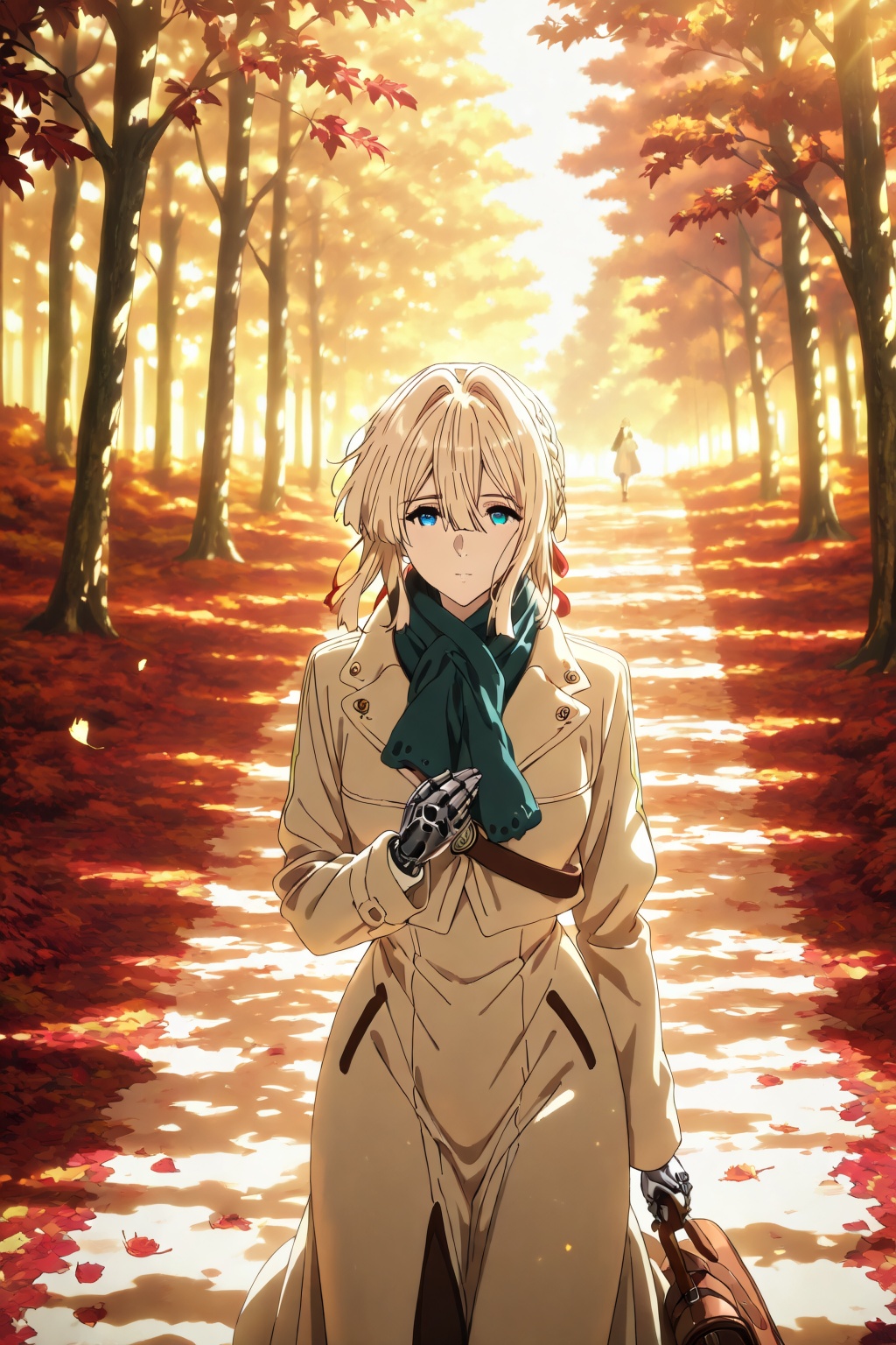 1beautiful young woman,  Violet Evergarden,  elegant face on Tensor.Art