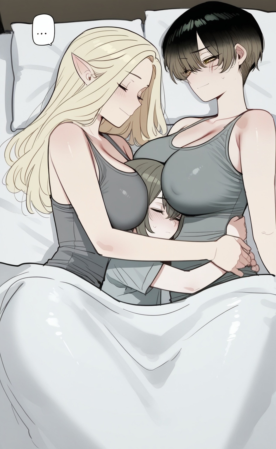 3people,  2girls,  threesome on Tensor.Art